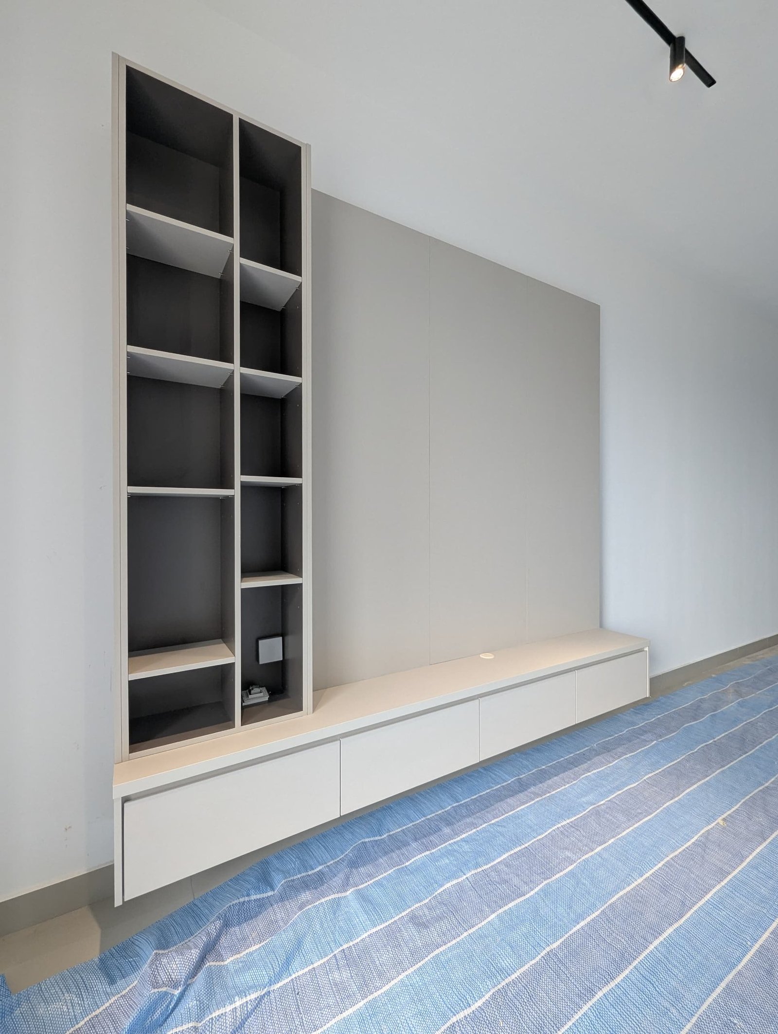 Custom TV console and cabinetry